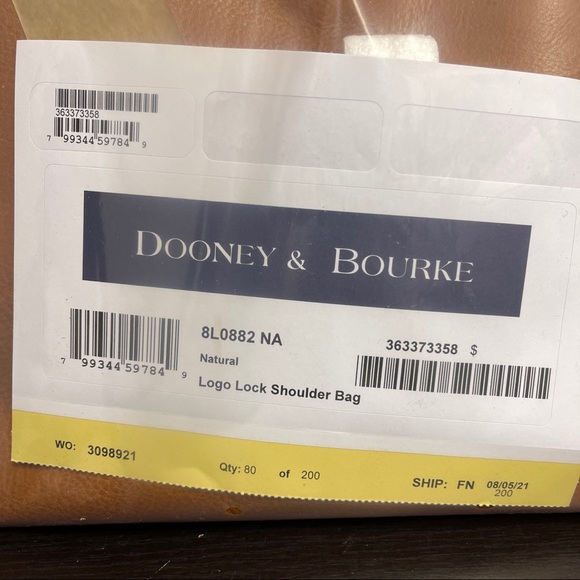 Dooney & Bourke Florentine Logo Lock Shoulder Bag - Natural - Picture 6 of 6